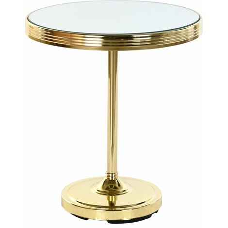 Auxiliary Table Mirror Messing 42.5x42.5x49 Messingspiegel Goldmaterial Multicolor -Farbfamilie Hilfstabellen Details Details