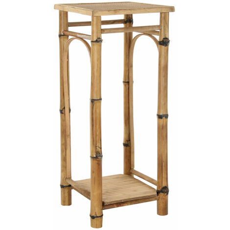 Auxiliary Table Ratan 36x36x85 Rattan natürliches Telefonmaterial mehrfarbiger Farbfamilienhilfstabellen Details