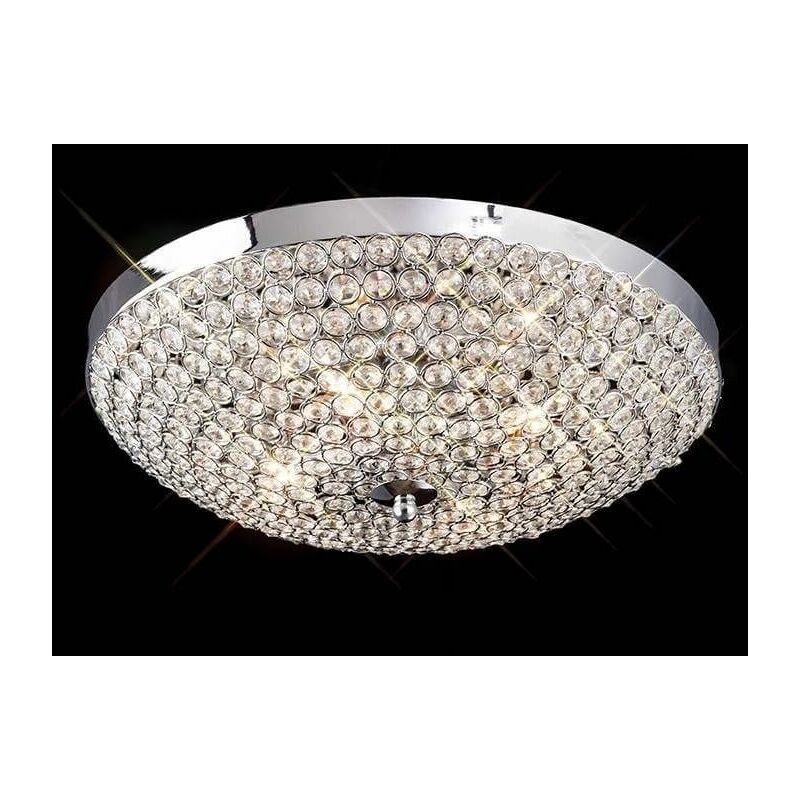 Ava ceiling light 4 bulbs polished chrome / crystal