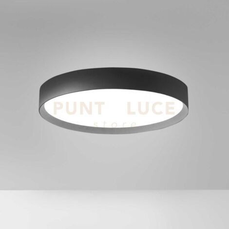 AVA P/M - PLAFONIERA IN ALLUMINIO NERO A LED 3000-4000K 4500-4600LM 60W DIMMERABILE D.60CM