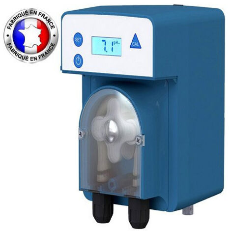 Avady – Régulateur de pH de piscine jusqu'à 120 m³ – Dosage automatique – Affichage LCD rétro-éclairé – Kit d'installation complet inclus