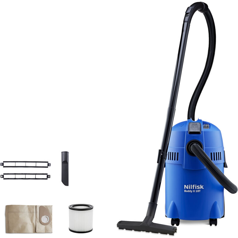 Nilfisk - Aspirateur eau et poussière puissant Buddy ii 18 t