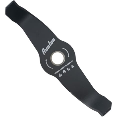 Avalon - Disco a 2 Punte curvato per decespugliatore, Lama per Tagliare rozzo o vegetazione più densa, Acciaio da 3 mm