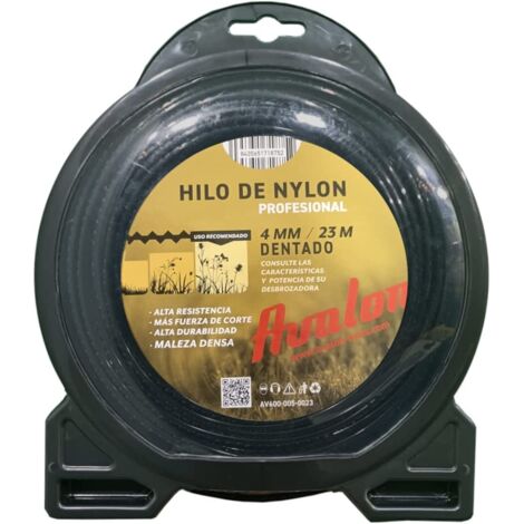 Avalon - Filo dentato in Nylon Universale per decespugliatore e Tosaerba (2,7 mm x 51 m)- Compatibile con Teste multifilo e pomelli in Alluminio per decespugliatore e Tosaerba