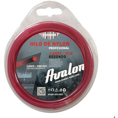 Avalon - Filo Rotondo in Nylon Universale per decespugliatore e Tosaerba (2,4 mm x 15 m)