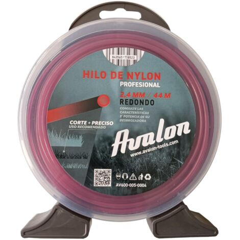 Avalon - Filo Rotondo in Nylon Universale per decespugliatore e Tosaerba (2,4 mm x 44 m)