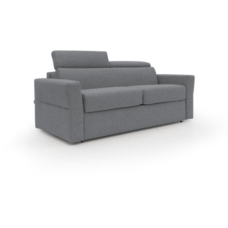 Avalon Schlafsofa mit 18 cm hoher Matratze aus wasserfestem Stoff T03 180 cm (120x197) grau