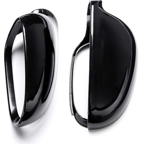 Avant Aile Arrière De Voiture De Miroir Logement Couvercle Noir Compatible avec V-W Golf 5 MK5 GTI 5 6 Plus Variante EOS Jetta 5 Passat B6 B5.5 Sharan Rabbit Compatible avec Sko-da Superb B5