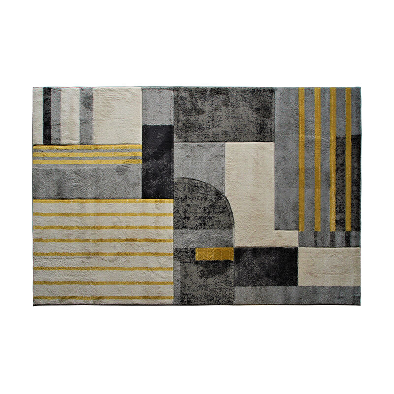 Thedecofactory - avant garde art deco - Tapis style art déco gris jaune 120x170