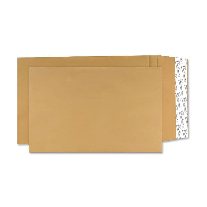 Blake - Pemium Avant Gade Pocket Gusset Envelope C4 Peel and Seal Plain 25mm - Brown