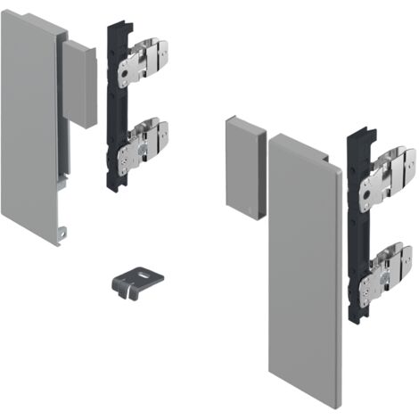 AvanTech YOU Verb.-Set f. gestaltb. I-Front, Nutzung m.Zarge,H=187, silber