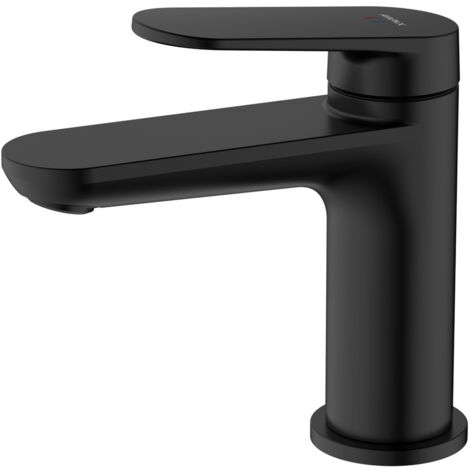Avapax  Lunepo Robinet Mitigeur de lavabo sur pied - Noir mat - Commande monocommande - Laiton - Résistant à la corrosion
