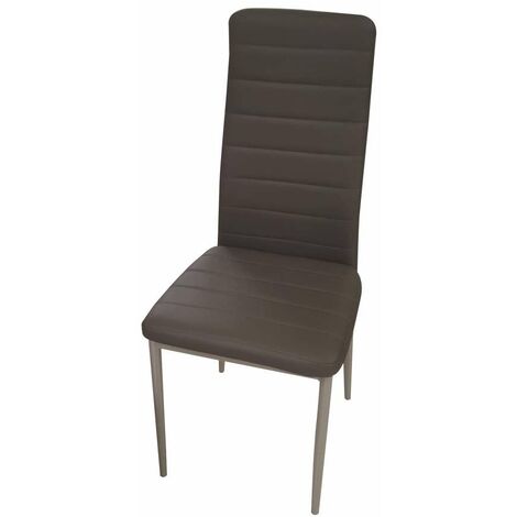 Avatar Sedia in Similpelle Fango - Elegante e Moderna 51x41x98 cm
