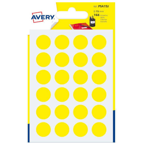 AVE 168 ETIQU REDON AMARILLO 15MM PSA15J