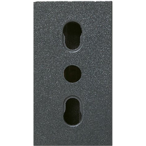 AVE SPA AVE 45306/15TS Presa bipasso Noir S45. colore nero. 2P+T 10/16A 250V - finitura opaca - 1 Mod.