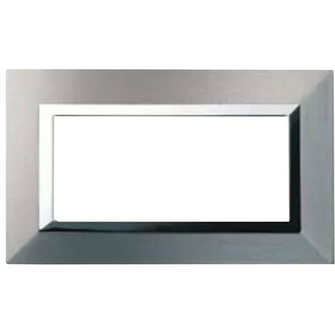 Ave Abdeckrahmen Zama Sistema 44 Metall 4 Module natürliches Aluminium 44P94ALS