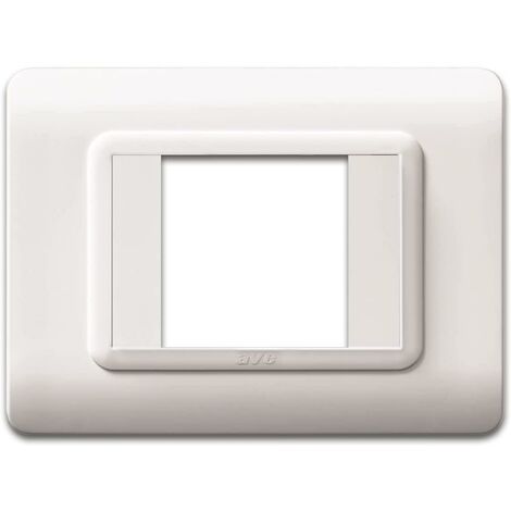 Ave placca tecnopolimero 44 bianca ral9010 2moduli cent 44py02b