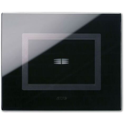 Ave Plaque tactile en verre 3 modules pour 1 commande cachée couleur noire finition brillante 44PVTC01NAL