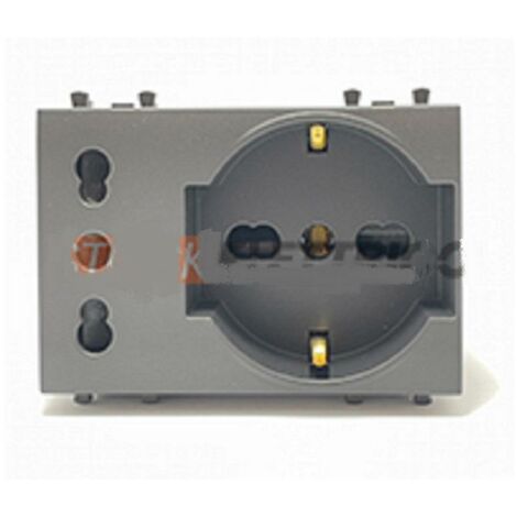 Ave presa schuko+bipasso 10/16a tekla 3moduli 44509015mb