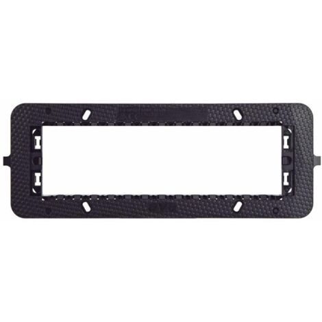 Ave supporto smart44 nero con viti 7moduli scatole rettangolari