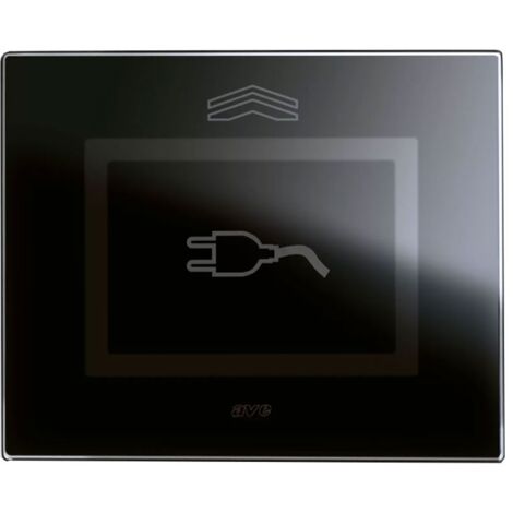 Ave Touch Glas 3 Module Abdeckrahmen für Sistema 44 Steckdosen schwarz glänzend 44PVTCS3NA