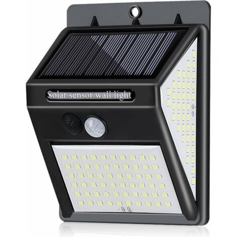 avec 3 fonctions d'allumage latérales, détecteur de mouvement sans fil étanche, spot LED à énergie solaire avec 3 modes, lampe d'extérieur à énergie solaire pour la décoration du jardin