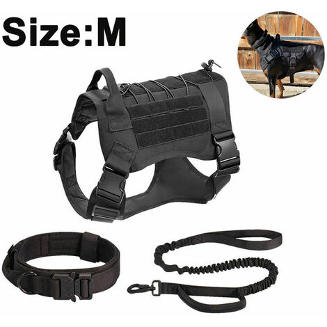 Avec Pochette Et Patch Gilet Tactique Harnais Militaire Pour Chien Sans Traction Pour Chien Grande De Taille Harnais Pour Chien De Service Pour L'Entraînement La Randonnée