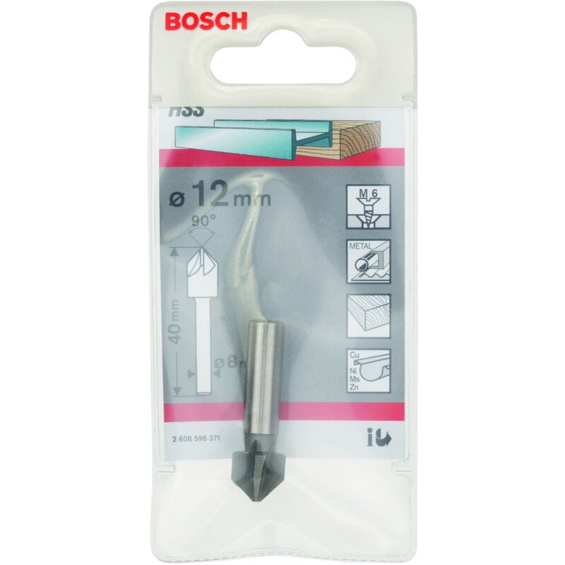 

2608596371 Avellanador cónico cilíndrico: 12x48x8 - Bosch