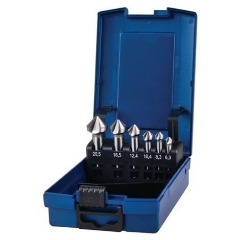Avellanador Conico Din335C Hss-Co Cas/Plas 6Pz 6,3-20,5Mm