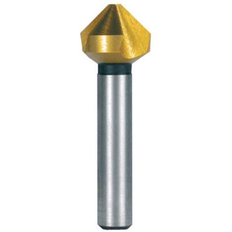 Avellanador DIN 335C 90 grados D.7mm HSS TiN Z.3 vástago D.6mm RUKO