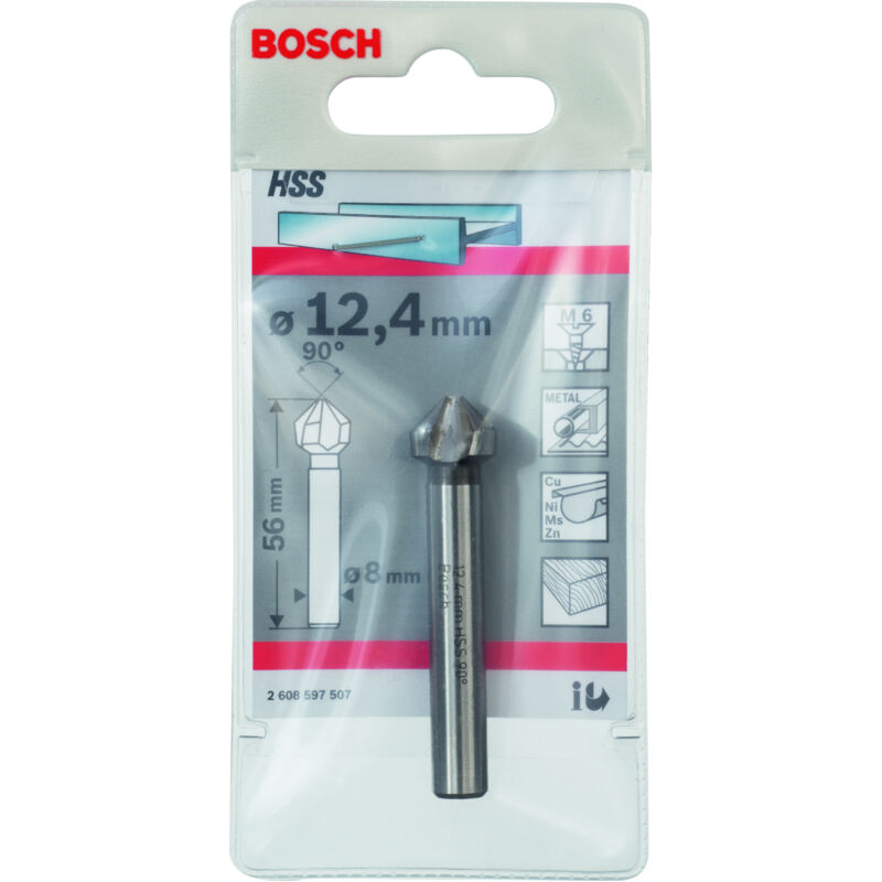 

2608597507 Avellanador cónico cilíndrico: 12,4x56x8 - Bosch