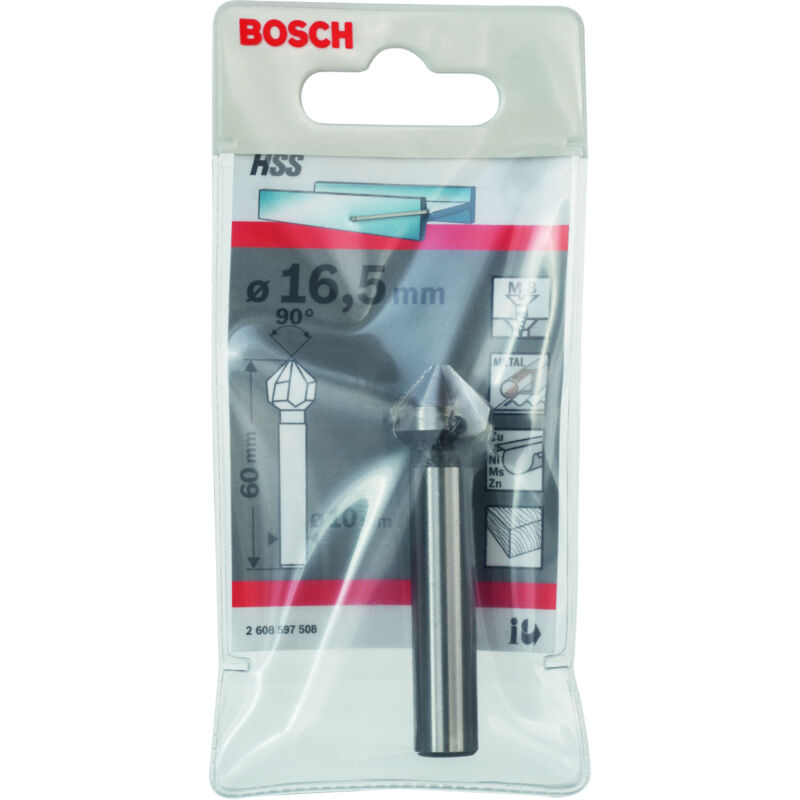 

2608597508 Avellanador cónico cilíndrico:16,5x60x10 - Bosch
