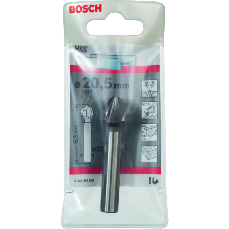 

2608597509 Avellanador cónico cilíndrico:20,5x63x10 - Bosch