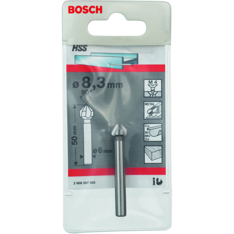 

2608597505 Avellanador cónico cilíndrico: 8,3x50x6 - Bosch