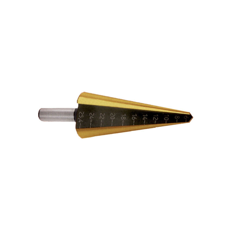 

Brocas escalonadas HSS TIN Normal | Gama taladro 26-40; Largo 86 mm