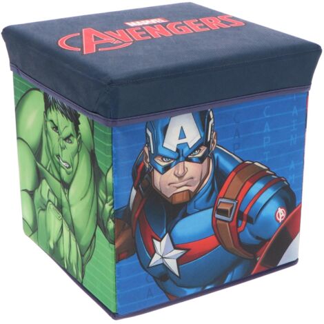 Avengers Aufbewahrungsbox mit Sitz Stuhl 30x30x30 cm zusammenklappbar