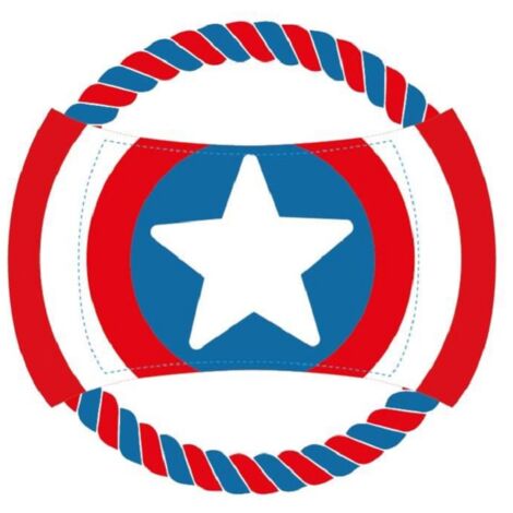 Avengers Spielzeug für Hunde mit Quietscher und Seil