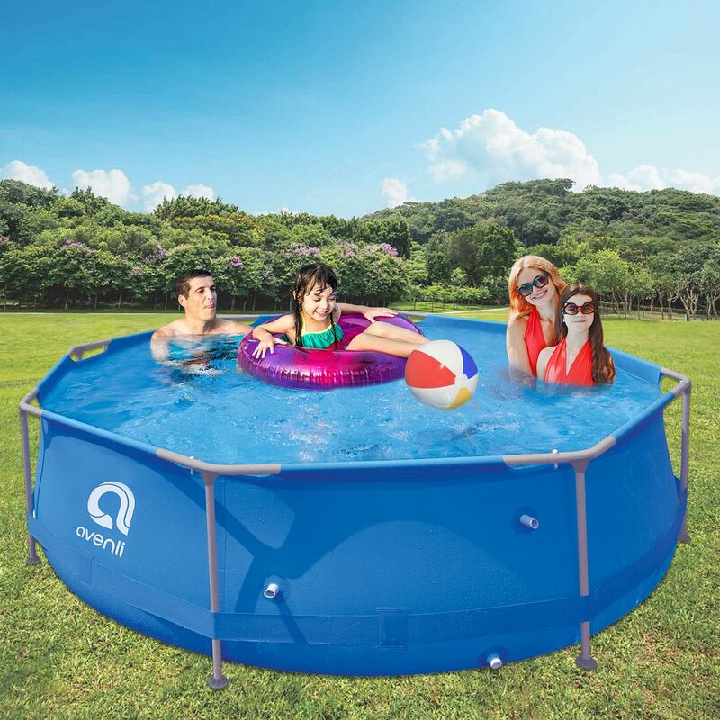 Image of 10ft Round Super Steel Family Pool / Heavy Duty Material / Easy to Install / Anti-Corrosion Technology / Ideal for Summer Garden Parties and BBQs