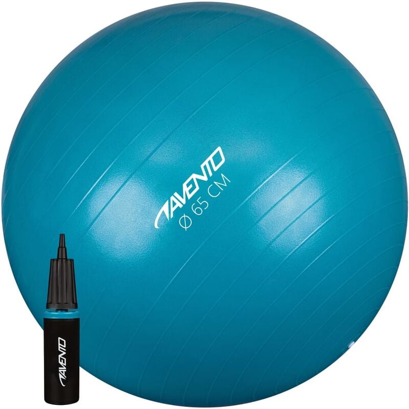 

Pelota de fitnes/gimnasio y bomba azul 65 cm diámetro - Azul - Avento