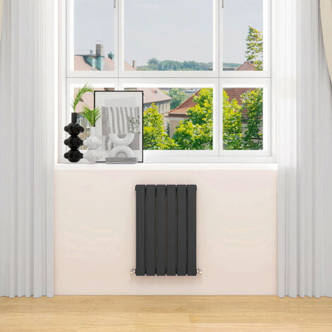 AVER-GROWTH Anthracite Radiator Horizontal Flat Panel Double Panel Rad 600x408mm