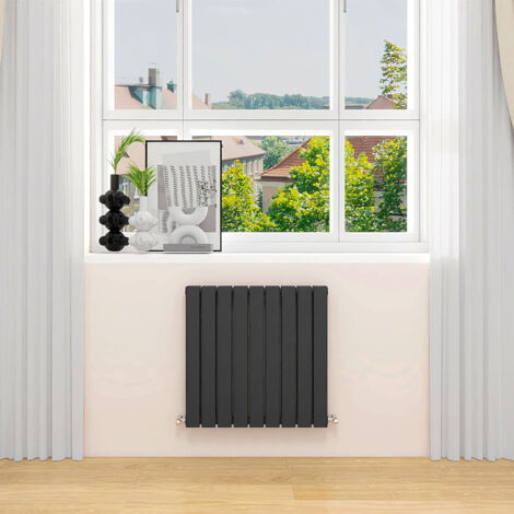 AVER-GROWTH Anthracite Radiator Horizontal Flat Panel Double Panel Rad 600x612mm
