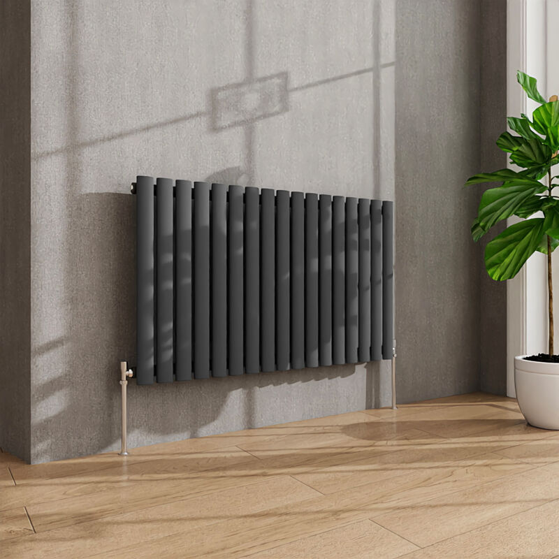 Image of AVER-GROWTH Anthracite Radiator Horizontal Oval Column&hellip;