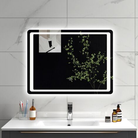 AVER-GROWTH Rectangle 60x80cm Cold White Light LED Mirror with Memory Function , Anti-fog, IP44