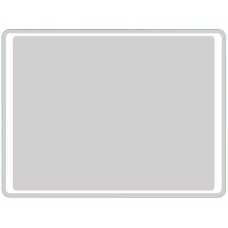 AVER-GROWTH Rectangle 90 x 65cm Cold White Light Bathroom LED Mirror with Anti-fog, Horizontal or Vertical, Infrared Sensor, IP44