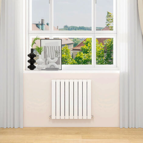 AVER-GROWTH White Radiator Horizontal Flat Panel Double Panel Rad 600x612mm