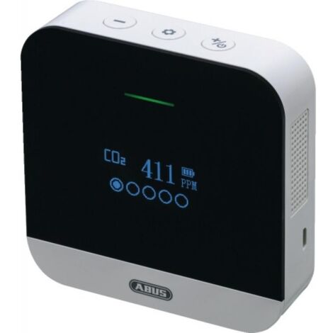 Abus – Détecteur de CO2 indicateur d'air intérieur – Alimentation AC 100~240V – Signal sonore et lumineux – Écran OLED haute qualité - CO2WM110