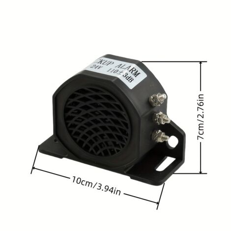 Avertisseur de Recul 12–24V DC – Alarme de Marche Arrière 110dB à 3 Tons pour Voitures, Camions et Véhicules Lourds