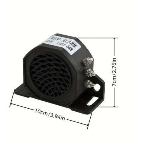 Avertisseur de Recul 12–24V DC – Alarme de Marche Arrière 110dB à 3 Tons pour Voitures, Camions et Véhicules Lourds