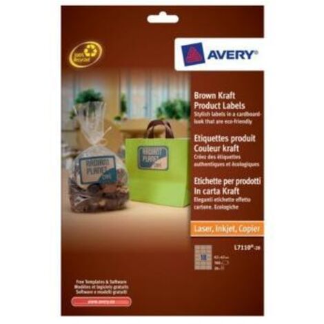 Avery Brown Kraft Product Labels Marrone