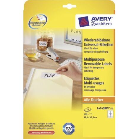 Avery L4743REV-25 etichetta per stampante